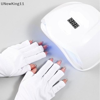 Unewking ถุงมือป้องกันรังสียูวี LED UV สําหรับตกแต่งเล็บ 1 คู่