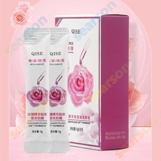 QISE Rose Essence Collagen Filling Soft Film Hydrating and Tightening Skin Fine Line Improvement Mask 【searson】 【searson】