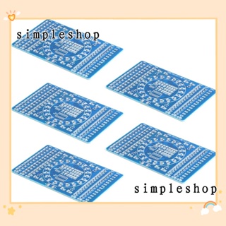 บอร์ดฝึกทักษะบัดกรี PCB เชื่อมทองแดง สีฟ้า แบบพกพา DIY สําหรับผู้เริ่มต้นเชื่อม 5 ชิ้น