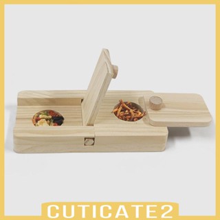 [Cuticate2] ของเล่นไม้ รูปหนูแฮมสเตอร์ กระต่าย ขนาดเล็ก สําหรับให้อาหารสัตว์เลี้ยง