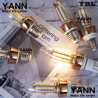 Yann1 ใหม่ หลอดไฟ Led E14 E27 110-220V E14 ประหยัดพลังงาน สีขาว แบบเปลี่ยน