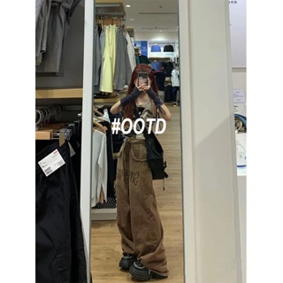 OOTD SHOP กางเกงขายาว กางเกงยีนส์ผู้หญิง ผู้หญิงแฟชั่นเกาหลี   A97L0PT