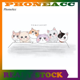 Phoneacc สติกเกอร์ ลายกระเบื้องแมวน่ารัก ทนความร้อน กันน้ํามัน สําหรับตกแต่งห้องครัว ห้องน้ํา