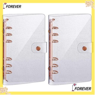 Forever สมุดโน้ตบุ๊ก PVC แบบใส ขนาด A6 สีโรสโกลด์ สําหรับสํานักงาน