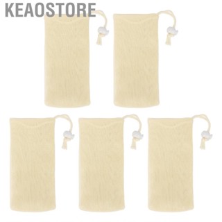 Keaostore Mesh Soap Pouches  5pcs Bubble Foam Net Producing Dense Bubbles Multi Layers with Drawstring for Home Bathroom