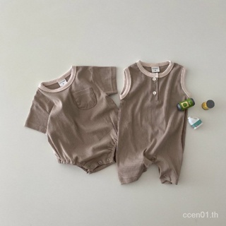 【ins Korean-baby Clothing】ชุดจั๊มสูทรอมเปอร์ ลําลอง สไตล์เกาหลี ฤดูใบไม้ผลิ และฤดูร้อน สําหรับเด็กผู้ชาย 2023