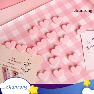 Chunrong คลิปหนีบกระดาษ รูปหัวใจน่ารัก สีชมพู เครื่องเขียน สําหรับนักเรียน 5 ชิ้น ต่อชุด