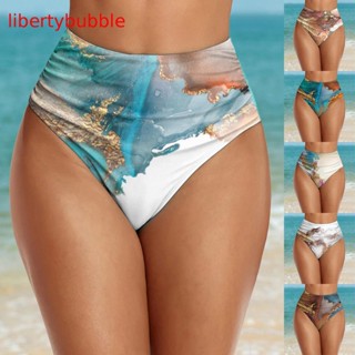 【libertybubbler】กางเกงว่ายน้ํา บิกินี่ เอวสูง สไตล์เรโทร สําหรับผู้หญิง