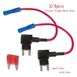 ⚡NEW 8⚡2/4PCS  Add A Circuit Piggy Back Fuse Tap Mini Blade Car Fuse Holder ATM ATP 12V