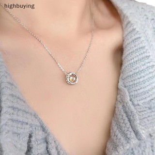 [highbuying] สร้อยคอโซ่ จี้รูปหัวใจ ประดับเพทาย สีเงิน เรียบง่าย เครื่องประดับแฟชั่น สําหรับผู้หญิง พร้อมส่ง