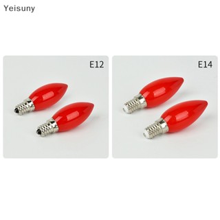 [Yei] หลอดไฟ led E12 E14 สีแดง สําหรับตกแต่งบูชาพระพุทธรูป 1 ชิ้น