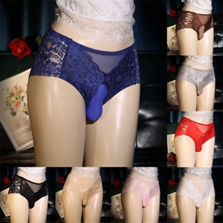 Sissy Pouch กางเกงชั้นใน บ็อกเซอร์ ลูกไม้ เซ็กซี่ สําหรับผู้ชาย