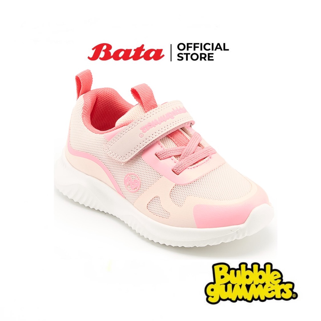 Bata บาจา Bubble Gummers รองเท้าผ้าใบแบบสวม สายปรับระดับได้ สำหรับเด็กผู้หญิง รุ่น BEAT สีชมพู รหัส 1415930
