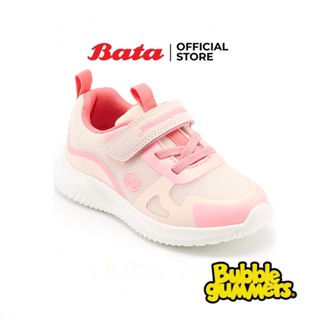 Bata บาจา Bubble Gummers รองเท้าผ้าใบแบบสวม สายปรับระดับได้ สำหรับเด็กผู้หญิง รุ่น BEAT สีชมพู รหัส 1415930