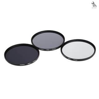 {self} Andoer 77mm Fader ND Filter Kit Neutral Density Photography Filter Set (ND2 ND4 ND8) for    Pentax DSLRs