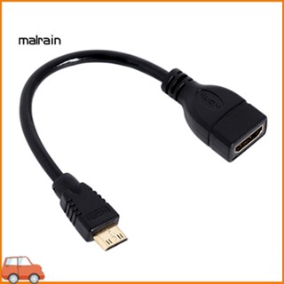 [Ma] สายเคเบิลอะแดปเตอร์แปลง Mini HDMI ตัวผู้ เป็น HDMI ตัวเมีย 1080P