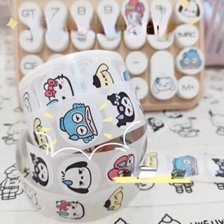 Sanrio สติกเกอร์ฉลาก ลายการ์ตูนแอนิเมชั่นน่ารัก มีกาวในตัว Diy สําหรับติดตกแต่ง 500 ชิ้น