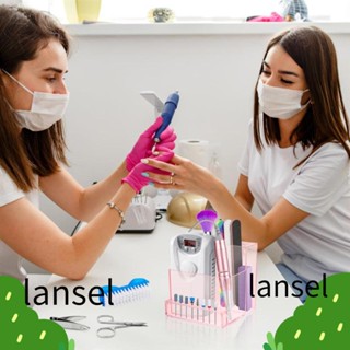 Lansel ดอกสว่านเปล่า สีชมพู สําหรับตกแต่งเล็บ|อุปกรณ์จัดระเบียบเล็บ