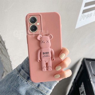 ใหม่ เคสโทรศัพท์มือถือ ซิลิโคนนิ่ม TPU กันรอยเลนส์กล้อง ลายหมี พร้อมที่ตั้งวาง แฟชั่น สําหรับ VIVO Y27 Y36 Y78 4G 5G 2023 Y27 Y36