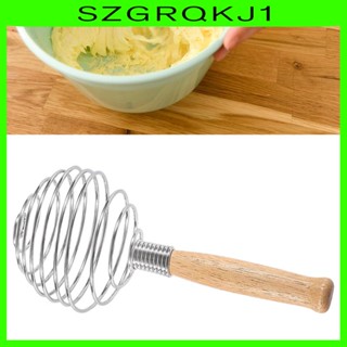 [szgrqkj1] เครื่องตีไข่ แบบพกพา ขนาดเล็ก สไตล์ฝรั่งเศส สําหรับคนตีไข่