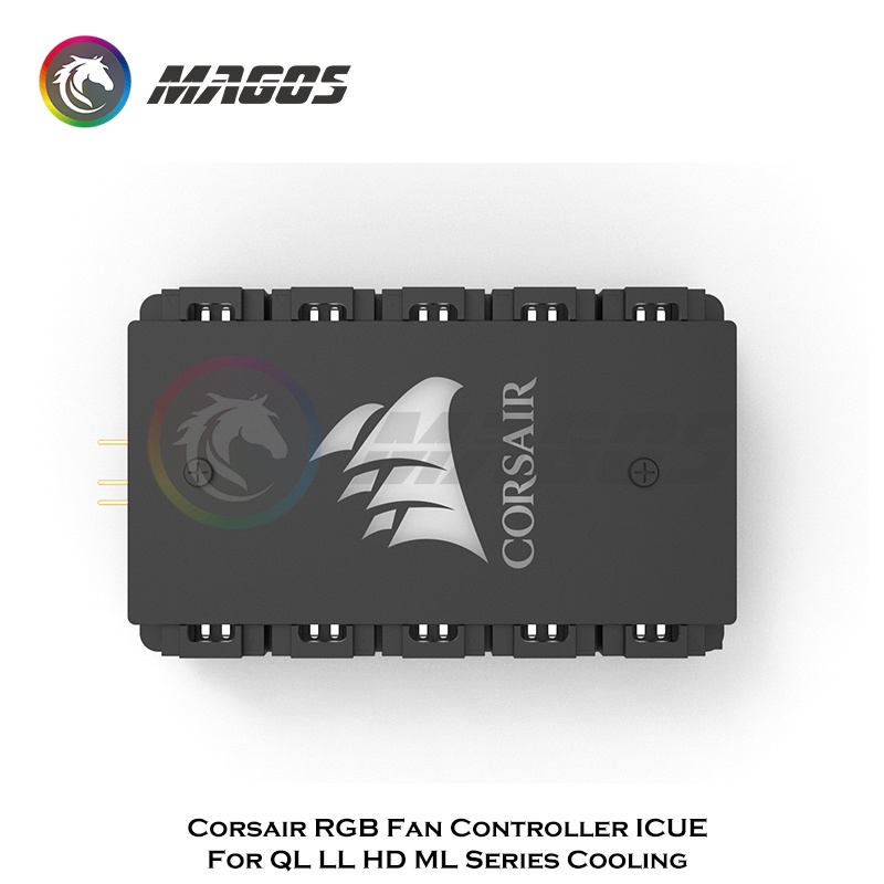 Corsair ตัวควบคุม RGB 5V ARGB SYNC สําหรับ QL LL HD ML Series Fan ICUE ARGB+PWM 2 In 1 5V Led Logo MB AURA SYNC