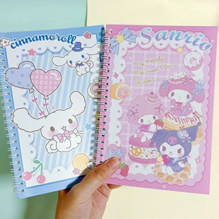 Sanrio สมุดโน๊ต ลายการ์ตูน Hello Kitty Kawaii My Melody Kuromi ขนาด A5 สําหรับนักเรียน โรงเรียน