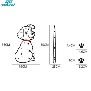 Rctown D-1408 สติกเกอร์ติดกระจกหน้ารถ ที่ปัดน้ําฝน สติกเกอร์ตกแต่งกระจก รูปสุนัข สติกเกอร์ตัวถัง