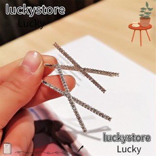 Lucky กิ๊บติดผม คริสตัล เรียบง่าย สําหรับเจ้าสาว 1 ชิ้น