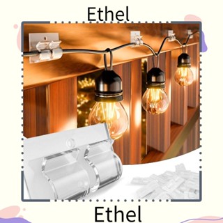 Ethel1 คลิปตะขอสายไฟ แบบใส กันน้ํา กันสั่น สองคลิป 30 ชิ้น