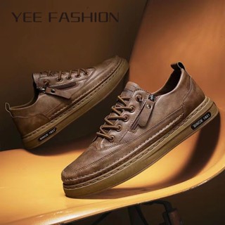 YEE Fashion  รองเท้าผ้าใบผู้ชาย ลำลองผู้ชาย ผ้าใบแฟชั่น สไตล์เกาหลี กีฬากลางแจ้ง ทำงานรองเท้าลำลอง 33z080106 Trendy สวยงาม ins Stylish D93D0BC 37Z230910