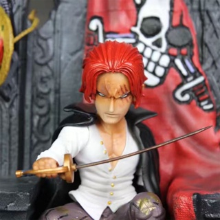 โมเดลฟิกเกอร์การ์ตูน One Piece Shanks Q Version พร้อมเก้าอี้ หมวกฟาง