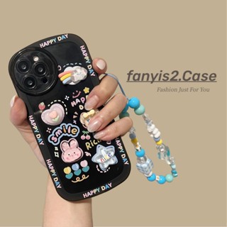 เคสโทรศัพท์มือถือใส ลายตุ๊กตากระต่าย พร้อมสายโซ่ สําหรับ Redmi 12 12C A1 10C 10 10A 9 9A 9C 9T Note 12 12s 11s 10s 11 10 9s 9 Pro