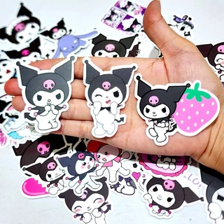 สติ๊กเกอร์ Kuromi คุโรมิ ติดแน่น กันน้ำ ติดกระเป๋าเดินทาง โน้ตบุ้ค (50 ชิ้น) sticker
