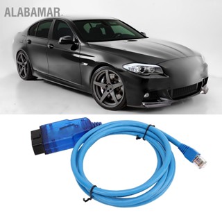  ALABAMAR ENET ถึง OBD 16 Pins สายเชื่อมต่อพร้อมไฟ LED ป้องกันสัญญาณรบกวนแบบพกพา สายเคเบิลเข้ารหัสสำหรับรถยนต์