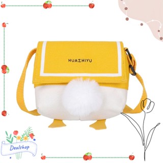 Dealshop กระเป๋าถือ กระเป๋าสะพายไหล่ ผ้าแคนวาส สีเหลือง สีชมพู สีฟ้า สําหรับผู้หญิง