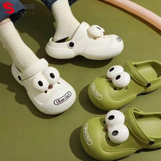 Tobie รองเท้าแตะ Crocs แบบนิ่ม กันลื่น กันน้ํา ลายการ์ตูนหน้ายิ้ม เหมาะกับฤดูร้อน สําหรับสัตว์เลี้ยง สุนัข