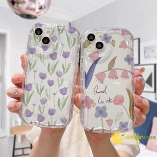 เคสโทรศัพท์มือถือ แบบใส ขอบโค้ง ลายดอกทิวลิป 3D สีม่วง สําหรับ Infinix Note 12 PRO 12 Turbo G96 Smart 5 7 4 6 Plus 5PRO Hot 20i 30i 8 9 20 12 30 10 11 Play 8 Lite 9 PRO 11 Plus 10 Lite