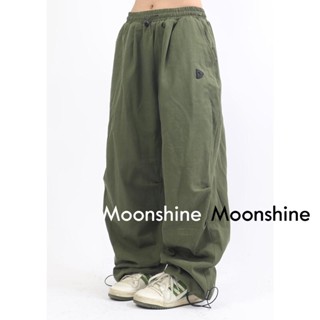 Moon กางเกงขายาว คาร์โก้ กางเกง เชือกอเมริกันคลาสิค Cargo pants 2023 NEW 080202