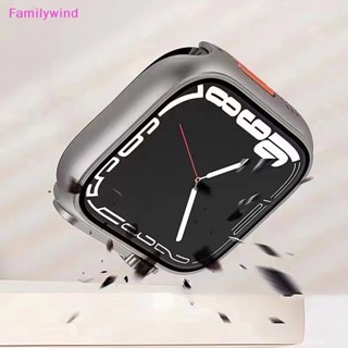 Familywind&gt; เคสกันชนหน้า หลัง PC แบบแข็ง สําหรับ IOS Watch 44 มม. 45 มม. iwatch 8 7 6 5 4