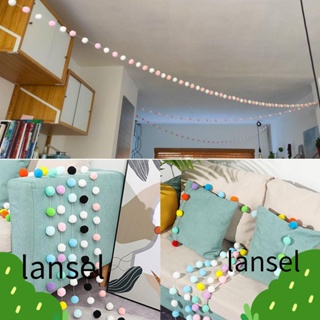 Lansel แบนเนอร์ปอมปอม แฮนด์เมด หลากสี 2.5 ม. สําหรับตกแต่งห้องเด็ก DIY