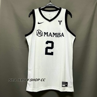 【คุณภาพสูง】ใหม่ ของแท้ NBA สําหรับผู้ชาย #2 เสื้อกีฬาแขนสั้น ลายทีม Gigi Gianna Bryant Mamba Academy Jersey Swingman สีขาว