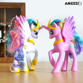 Ameesi ตุ๊กตาฟิกเกอร์ My Little Pony Moon Princess PVC ขนาด 14 ซม. ของเล่นสะสม สําหรับเด็ก 1 ชิ้น