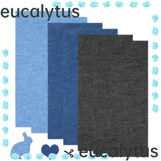 Eucalytus1 แผ่นผ้าโพลีเอสเตอร์ ซ่อมแซมโซฟา มีกาวในตัว 3 สี 6 ชิ้น