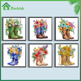 【Doub X ✮】ภาพวาดปักเพชร รูปรองเท้าบูท 5D สไตล์วินเทจ DIY สําหรับตกแต่งบ้าน ✮