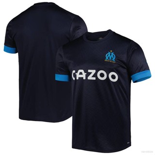 เสื้อกีฬาแขนสั้น ลายทีมฟุตบอล Marseille Jersey พลัสไซซ์