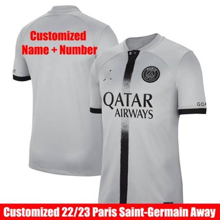 เสื้อกีฬาแขนสั้น ลายทีมชาติฟุตบอล Paris Saint-Germain 22-23 ชุดเยือน