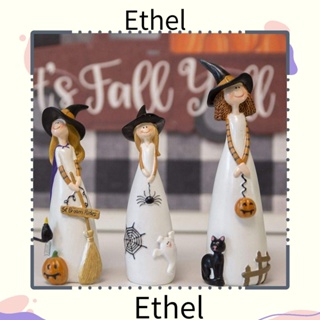 Ethel1 ฟิกเกอร์แม่มด ฟักทอง แม่มด เรซิ่น สําหรับตกแต่งปาร์ตี้ฮาโลวีน