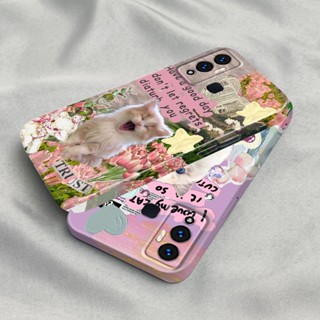 เคสโทรศัพท์มือถือ PC แบบแข็ง ลายแมวน่ารัก สไตล์เกาหลี สําหรับ Infinix Hot 12 Play Hot 10 Play 11 9 Note 12 Smart 6 TECNO Pova Neo