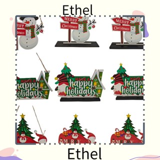 Ethel1 เครื่องประดับไม้แขวน ของขวัญคริสต์มาส DIY สําหรับตกแต่งบ้าน