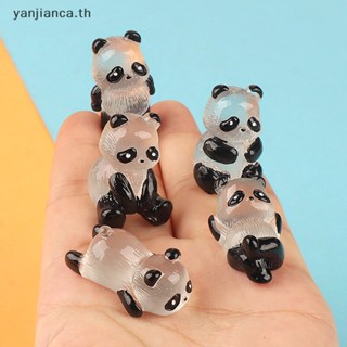 Yanca พวงกุญแจ จี้รูปการ์ตูนแพนด้า 3D เรืองแสง DIY 1 ชิ้น